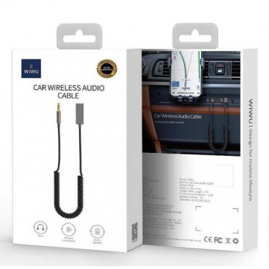 Adaptador de Audio Bluetooth 5.0 WIWU YP04 para Coche con Jack 3.5mm