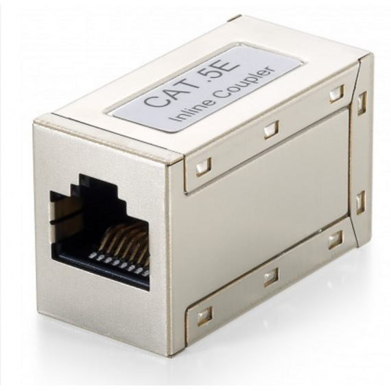 Acoplador RJ45 Hembra a Hembra Cat.5e Blindado Metálico EQUIP 221159