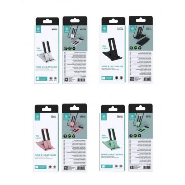 Soporte Universal Ikrea WE5104 Ajustable con 6 Posiciones para M&oacute;vil y Tablet (4-12.9 Pulgadas) Verde