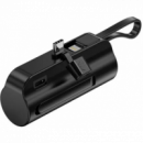 Power Bank Bavin Mini PC013 Pro 5000mAh 22.5W con Cables Lightning y USB-C Integrados Negro