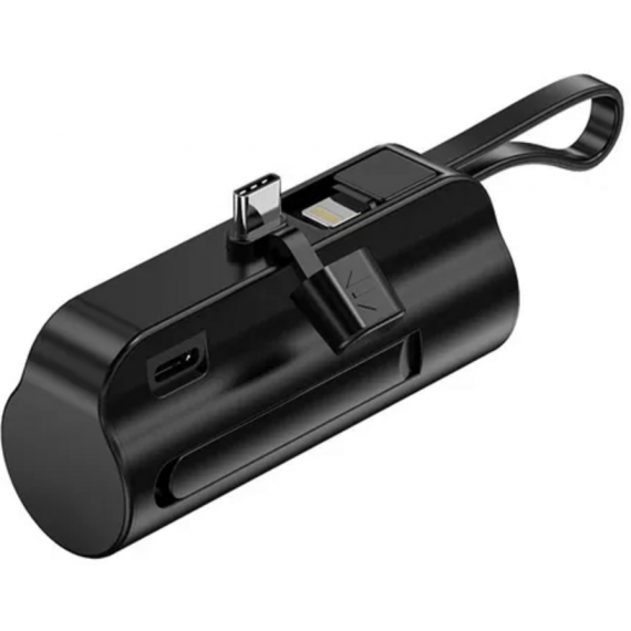 Power Bank Bavin Mini PC013 Pro 5000mAh 22.5W con Cables Lightning y USB-C Integrados Negro