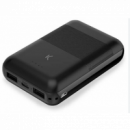 Power Bank Ksix Mini 10000 mAh 10W con Cable USB-A USB-C Negro BXBA10000SM02