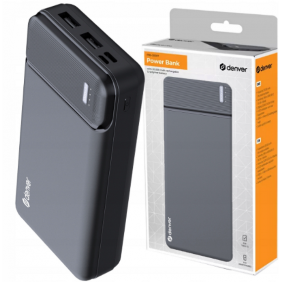 Power Bank Denver PBS-20007 de 20000 mAh Recargable