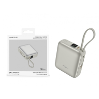 Powerbank LEKUS Freevolt Nano 10000MAH 35W PD+QC3.0 con Display y Cable Incorporado Usb-c Gris (LKB100S)