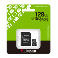 Tarjeta de Memoria KINGSTON Canvas Select Plus Microsdxc 128GB Clase 10 U1 A1 (100MB/S) (SDCS3/128GB)