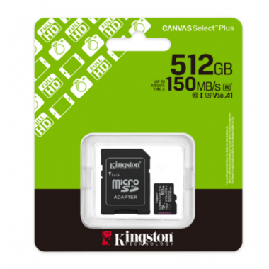Tarjeta de Memoria Kingston Canvas Select Plus 512GB 100MB/s (SDCS3/512GB)