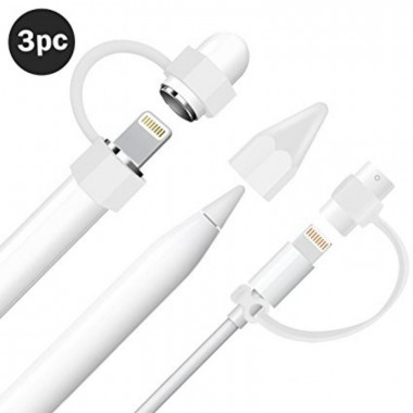 Protecci&oacute;n Silicona 3 en 1 Anti-P&eacute;rdida para Apple Pencil 1