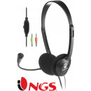 Auricular con Micrófono NGS MS103 PRO Negro para PC y Oficina