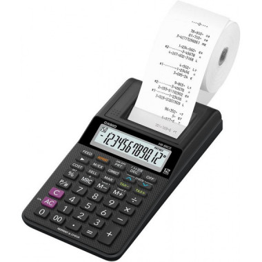 Calculadora de Impresi&oacute;n Casio HR-8RCE con Rollo de Papel y 12 D&iacute;gitos