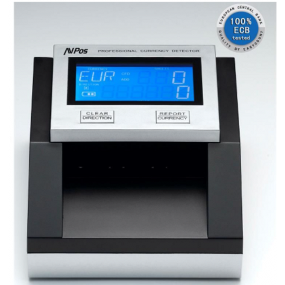 Detector/Contador de Billetes AVPOS DT35G para EUR/GBP con 3 Años de Garantía