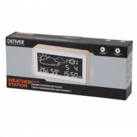 Estación Meteorológica Digital DENVER de Madera con Pantalla Lcd, Batería y Entrada Jack WS-72