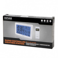 Estación Meteorológica Digital DENVER Radiocontrolada WS-530 Blanco