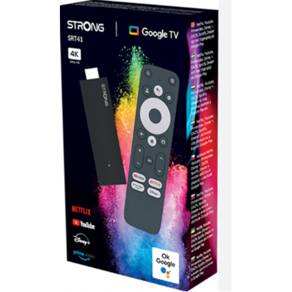 Reproductor Multimedia STRONG Google TV 4K Ultra HD SRT41 Negro