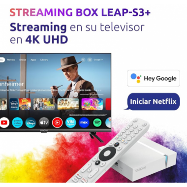 Reproductor Multimedia Strong LEAP-S3+V2 Android TV 4K Ultra HD (2GB RAM, 16GB)