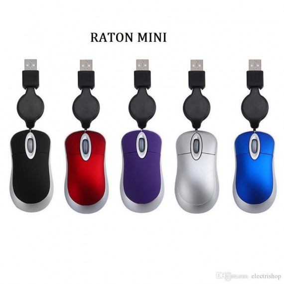 Ratón Mini Óptico con Cable Sanda