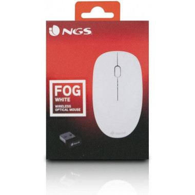 Rat&oacute;n &Oacute;ptico Inal&aacute;mbrico NGS Fog White Blanco