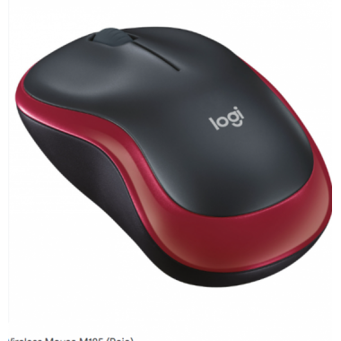 Rat&oacute;n Logitech M185 Inal&aacute;mbrico 1000DPI Rojo