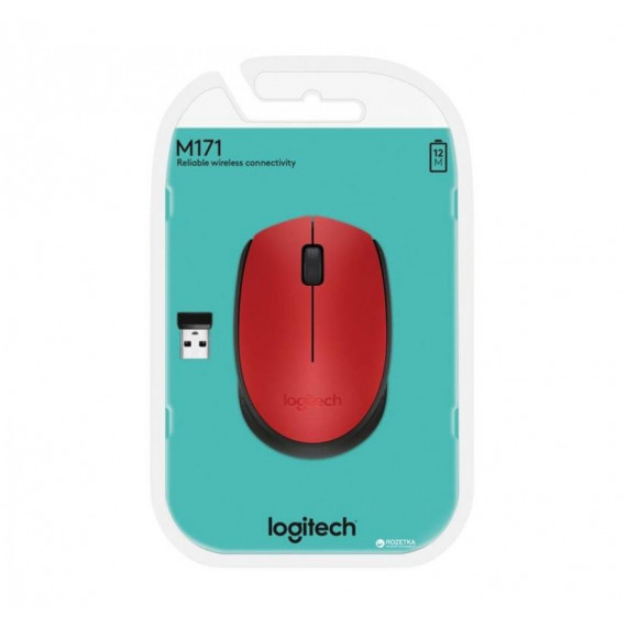 Ratón Inalámbrico Logitech M171 Rojo 1000 DPI