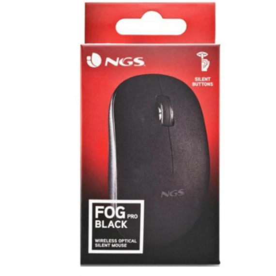 Ratón óptico Inalámbrico NGS Fog Pro Rf 2.4GHZ Negro (fogproblack)