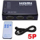 Switch HDMI de 5 Puertos con Mando a Distancia 4K