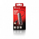 Concentrador USB 2.0 NGS I-hub 7 Tiny de 7 Puertos con Alimentador (negro)