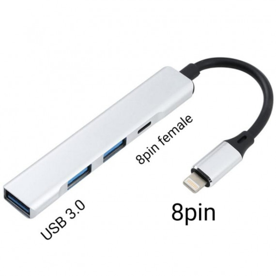 Hub ANDOWL QU53 con Lightning Macho a 3 USB 3.0 y Lightning Hembra