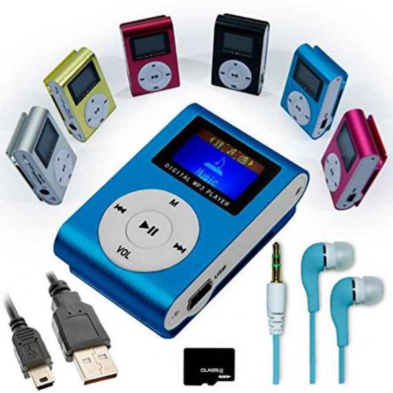 Reproductor MP3 Portátil con Lector de Tarjetas MicroSD