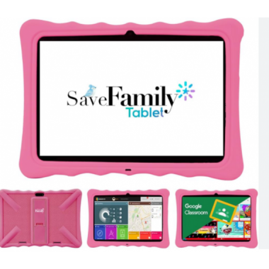 Tablet SaveFamily Evolution 10.1" 4G con Doble Control Parental y Anti-Bullying, 64GB Rosa