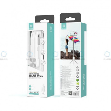 Palo Selfie IKREA WR9092 con Bluetooth y Tr&iacute;pode para M&oacute;vil (Blanco)