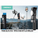 Palo Selfie Trípode Bluetooth con Mando y Luz LED Onemax SC21 103cm