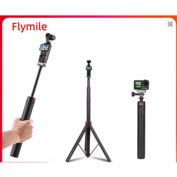 Monopié con Trípode Flytime para GoPro/Insta360/DJI/Móvil 1.6M