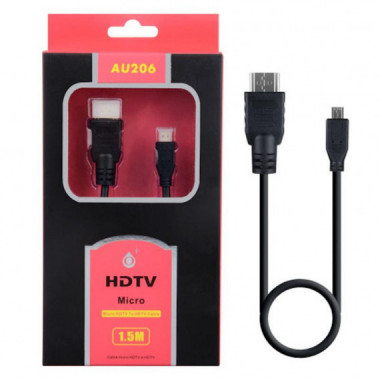 Cable HDMI a Micro HDMI 4K Alta Velocidad AU206 1.5m
