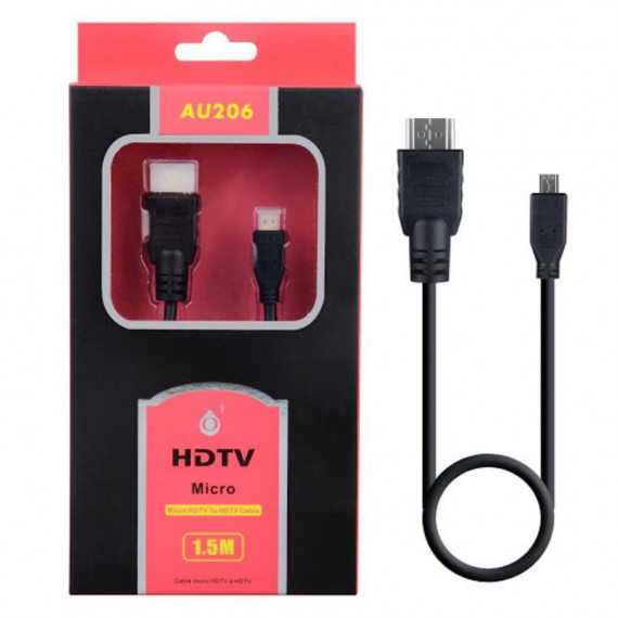 Cable HDMI a Micro HDMI 4K Alta Velocidad AU206 1.5m