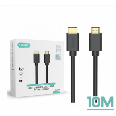Cable Accetel HDMI a HDMI 1080P PVC 10 Metros CV2100