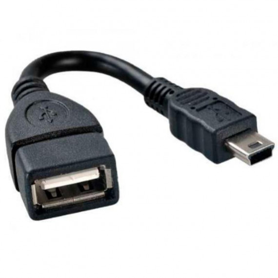 Cable Adaptador USB OTG Mini USB Macho a USB Hembra (20cm)