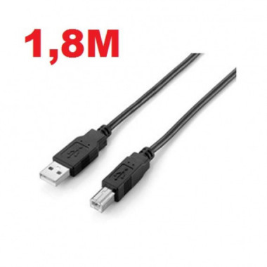 Cable USB 2.0 Equip para Impresora Tipo A a Tipo B, 1,8m