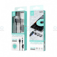 Cable Imán IKREA 3 en 1 Micro Usb, Tipo-c y Lightning (WB8376)