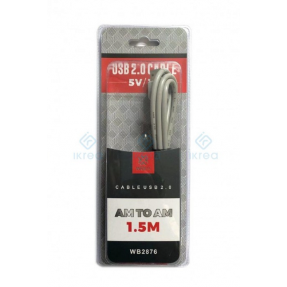 Cable WOOX USB 2.0 Tipo a Macho a Tipo a Macho 1.5M (WB2876)