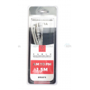 Cable de Extensión WOOX USB 2.0 1,5M AM a AF Blanco (WB2878)