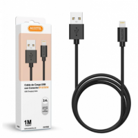Cable de Carga ACCETEL USB a Lightning Conector Ip X/13/14 1M (CU1502)