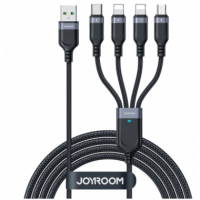 Cable de Carga JOYROOM Multi-usos 4 en 1 Usb-c/lightning/micro USB 1.2M Negro S-A18