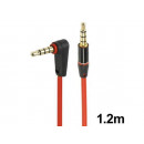 Cable de Audio Jack Macho 3.5mm (3 Polos) Compatible con Auriculares Beats