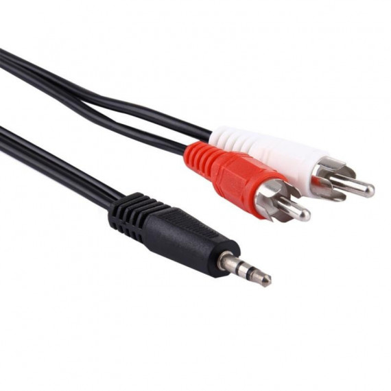 Cable Konnoc Audio 2 RCA Macho a Jack Macho 3.5 mm, 3 Metros