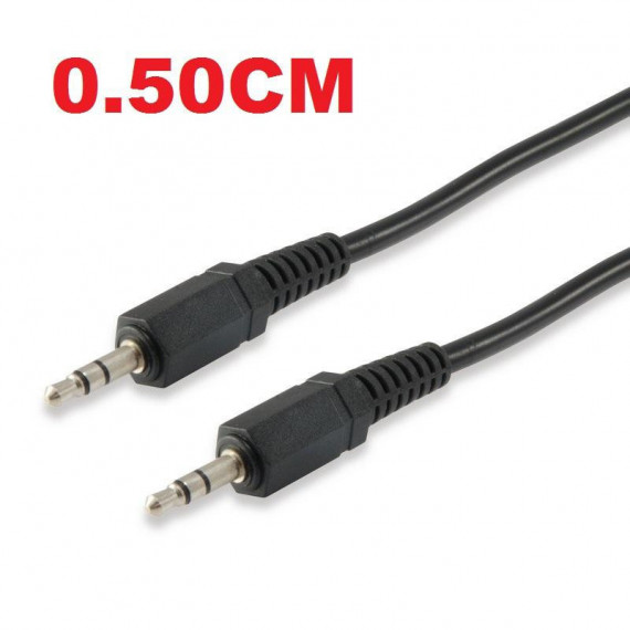 Cable de Audio EQUIP Jack 3.5mm Macho a Macho, 50 cm