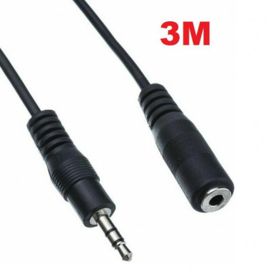 Cable de Extensi&oacute;n de Audio Jack 3.5 mm Macho a Hembra EQUIP, 3 Metros