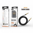 Cable de Audio Jack 3.5 mm Macho a Macho (3 Puntos) ONE+ B6309, 2 Metros