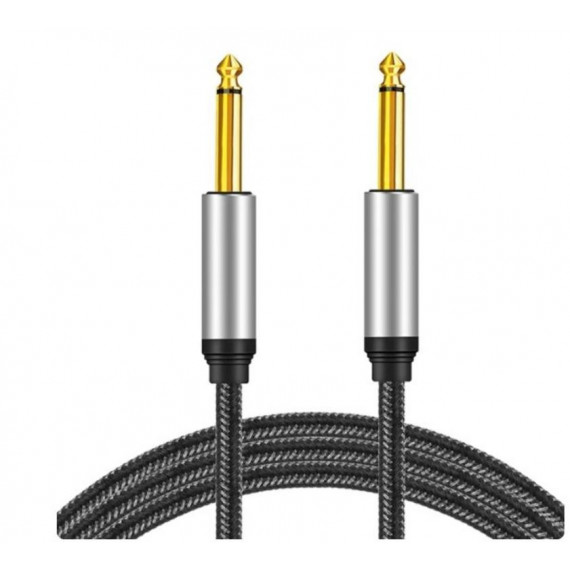 Cable Audio ONEMAX Nylon 6.3mm Jack Mono a 6.3mm Jack Mono 90 Grados 1.5m