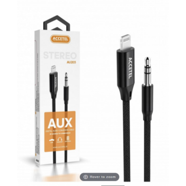 Cable de Audio Accetel Jack 3.5mm a Lightning AU203