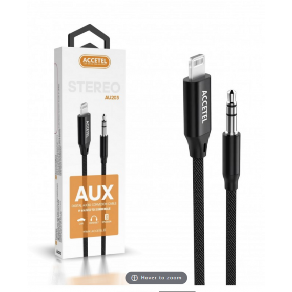 Cable de Audio Accetel Jack 3.5mm a Lightning AU203