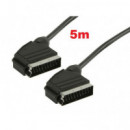 Cable Konnoc Euroconector 21 Pines Macho a Macho 5 Metros